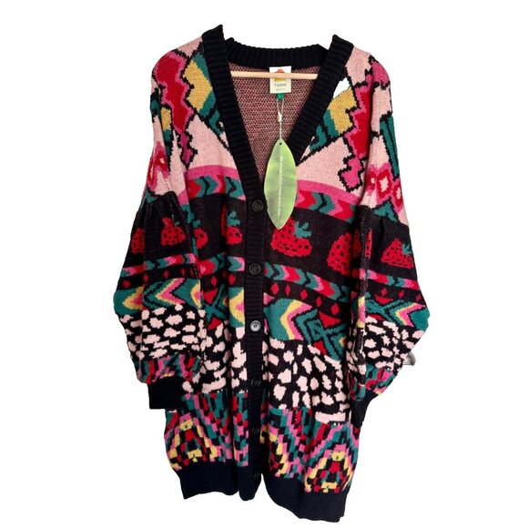 FARM RIO Crazy Mix Multicolor Patterned Cardigan - Picture 2 of 16